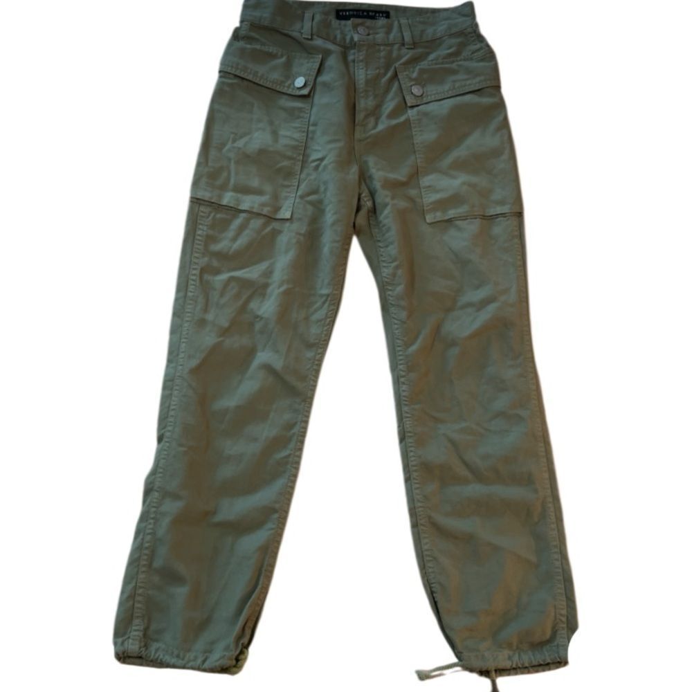 Veronica Beard Olive Green Cargo Track Pants